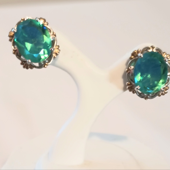 Peacock quartz earrings - Picture 12 of 14